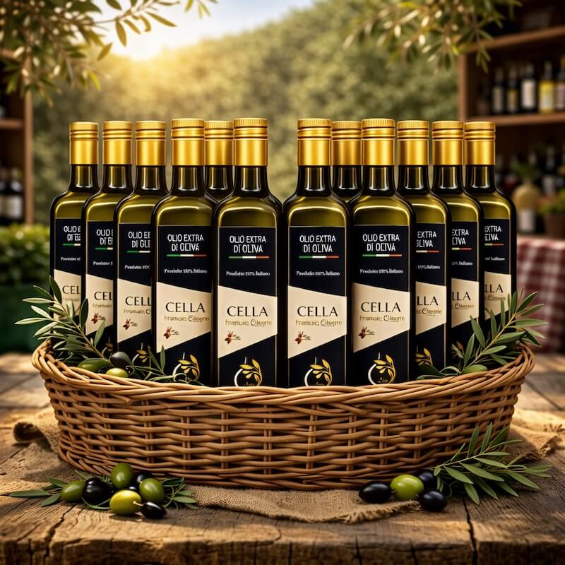12 bottiglie olio extravergine di oliva da 750ml